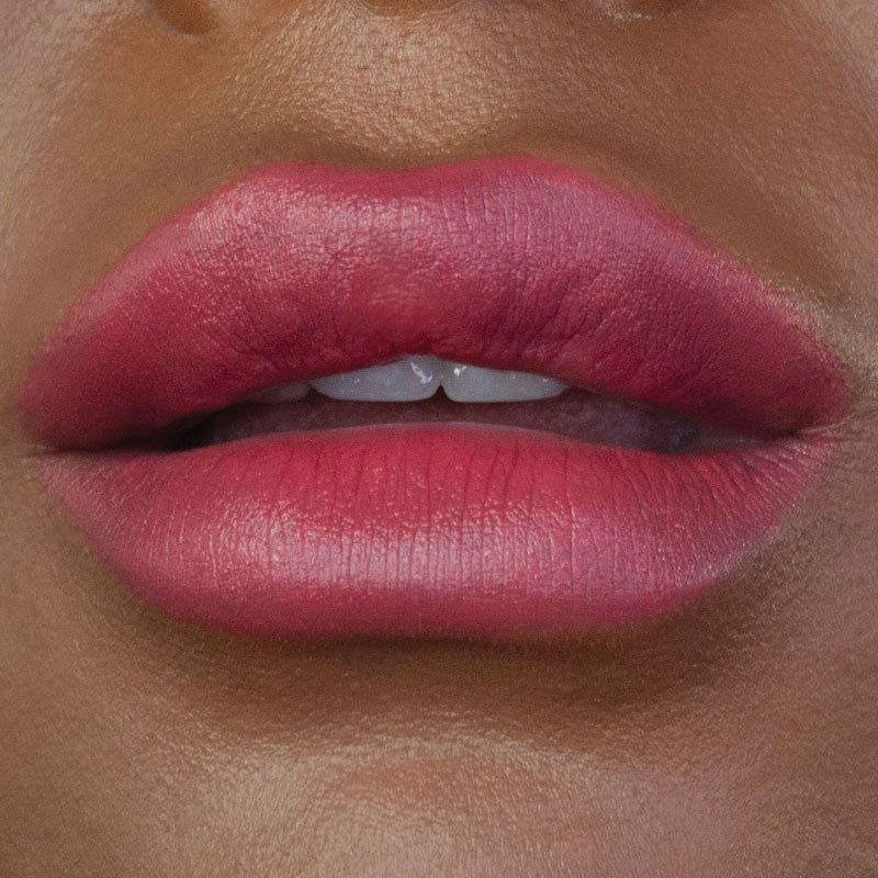 MUA Creamy Matte Lipstick - Mystic on lips