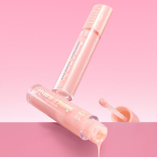 a pink liquid in a tube