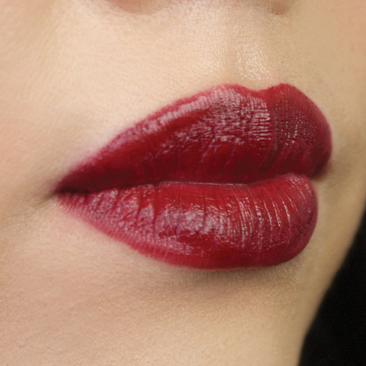 MUA Creamy Matte Lipstick - Survivor on lips