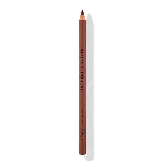 a brown pencil with a shadow