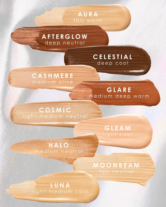 a collection of different shades of makeup