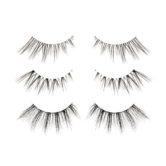 a group of black false eyelashes