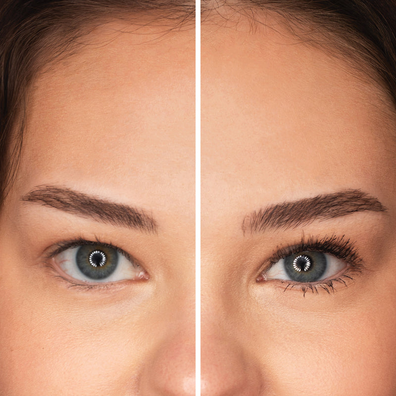 a comparison of a woman's eyes