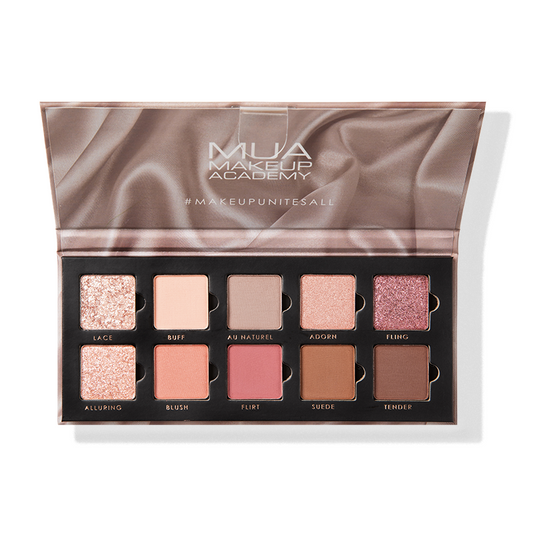 a makeup palette with different shades of makeup