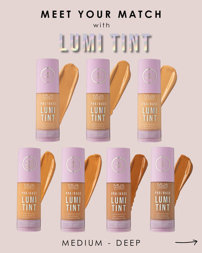 a group of different shades of foundation