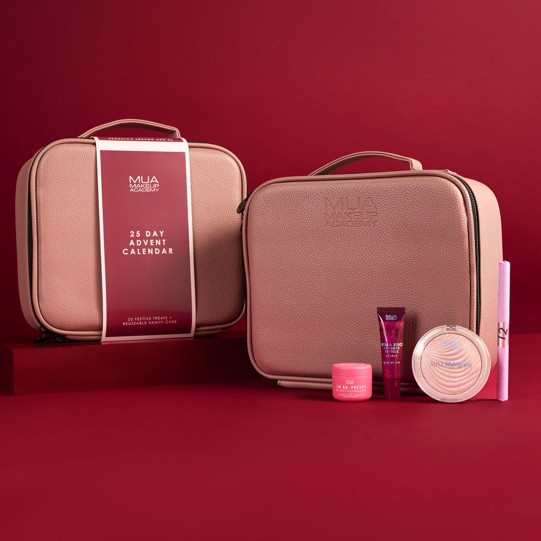 a group of makeup bags