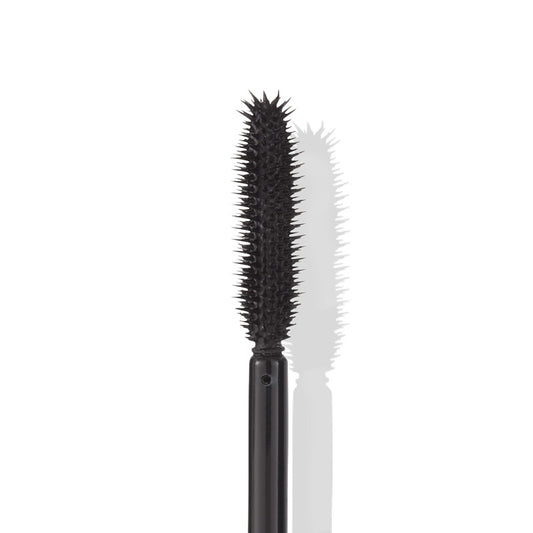 a black brush with a long black handle