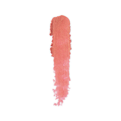 a smear of pink lipstick