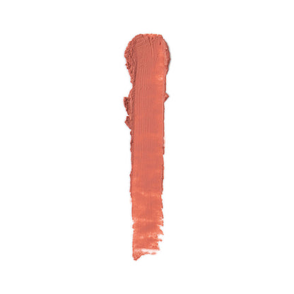 a smudged lipstick on a white background