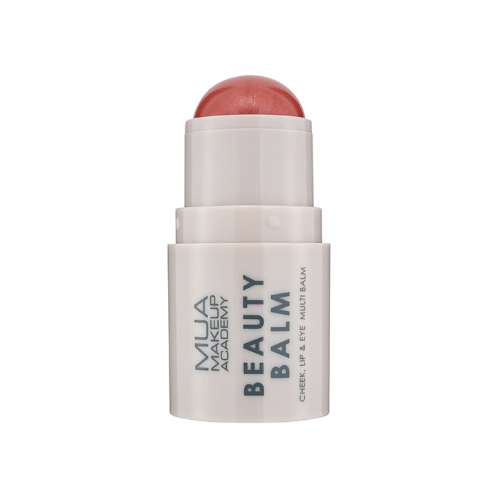 a white tube with a red lip balm