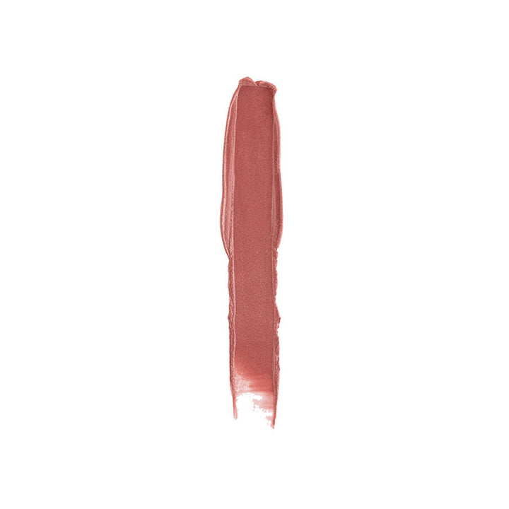 a smudged lipstick on a white background