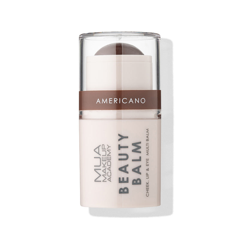 a white container with a brown label