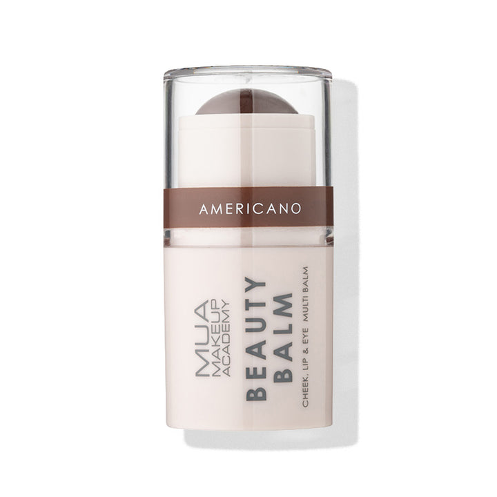 a white container with a brown label
