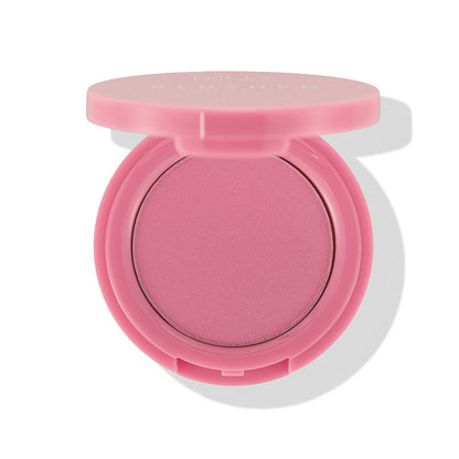 a pink eye shadow in a plastic container