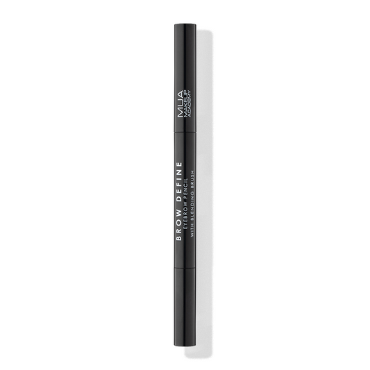 a black eyeliner with white text