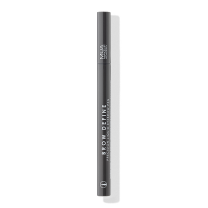 a black eyeliner with white text