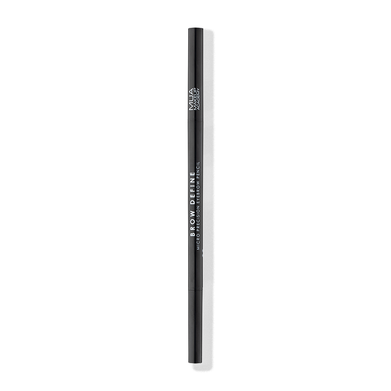 a black pencil with white text