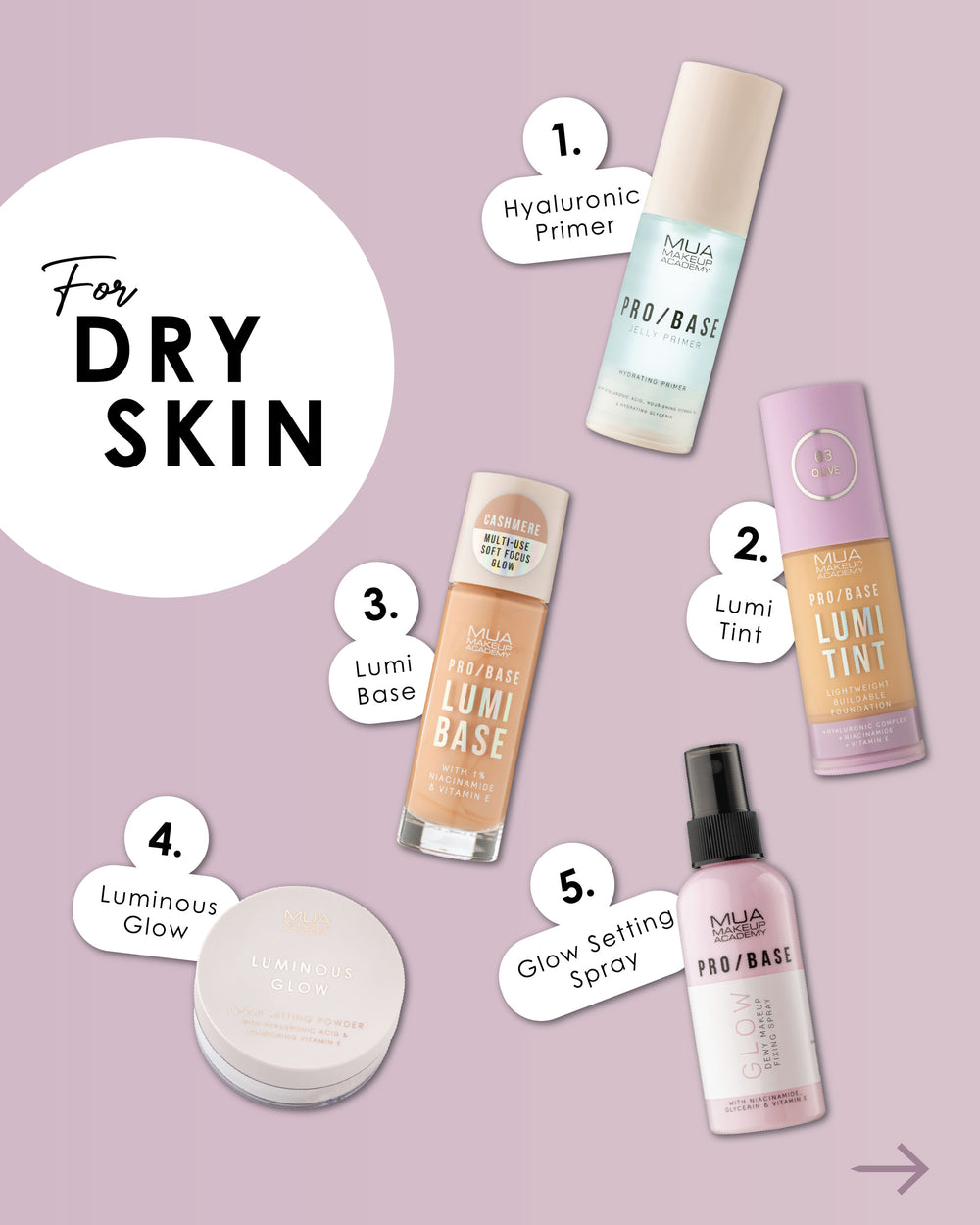 a group of different types of makeup products
