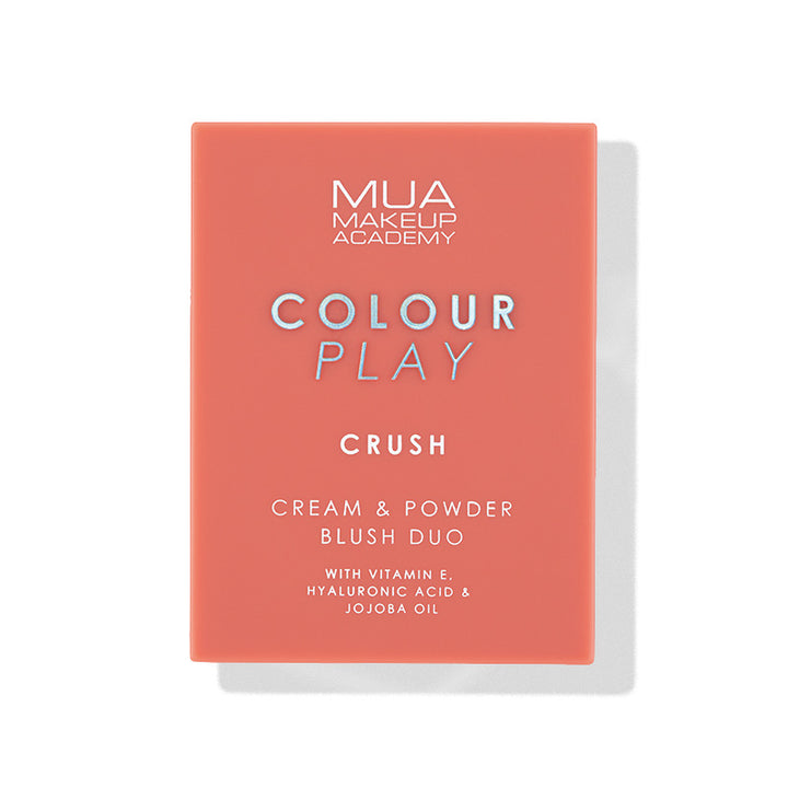 a pink box of makeup products