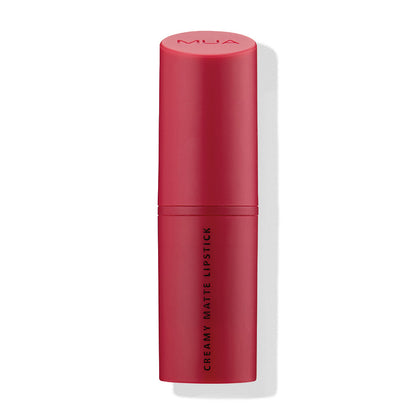 a red lipstick tube with black text