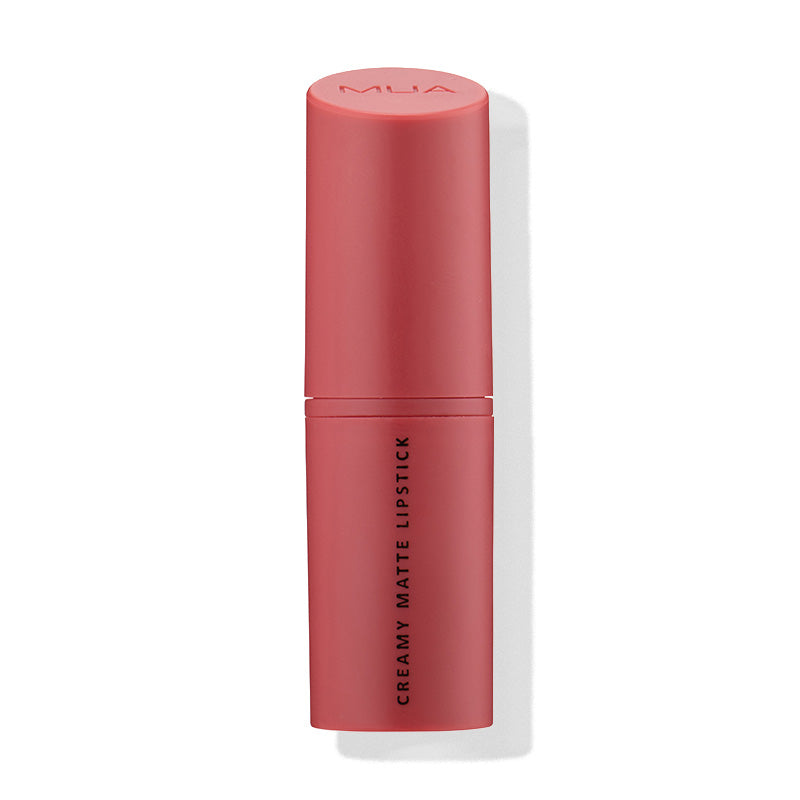 a red lipstick tube with black text