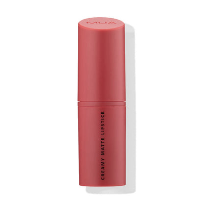 a red lipstick tube with black text