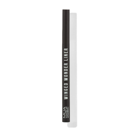 a black pencil with white text