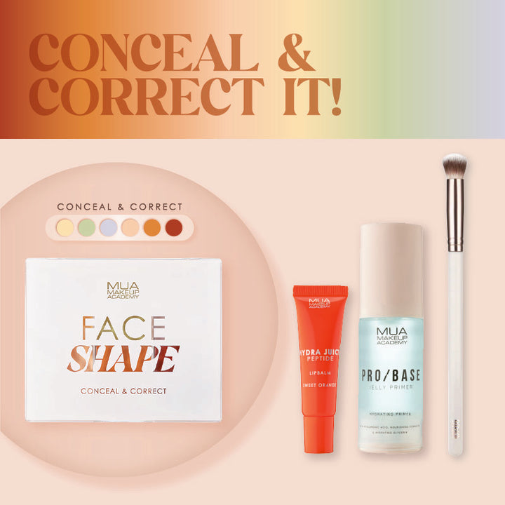SHAPE IT YOUR WAY - BUNDLES - Including a Face Shape palette, Stop The Search Mascara, LipEaze Blurring Lip Liner, MUA Brush - MUA Makeup Academy