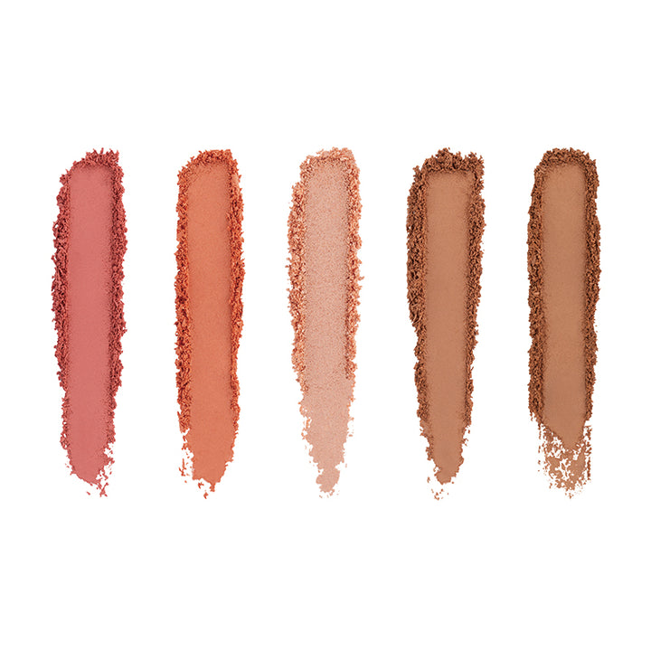 a row of different shades of makeup