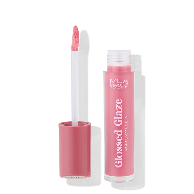 a pink lip gloss with a brush