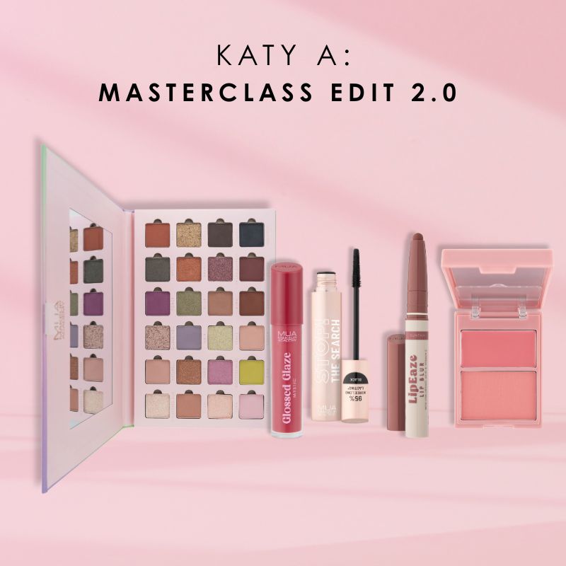 a group of makeup products