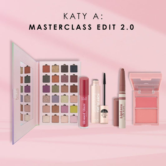 a group of makeup products
