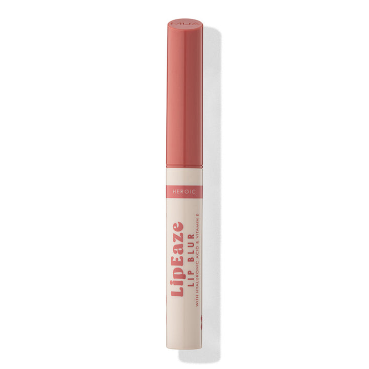 a lip gloss tube with a red lid