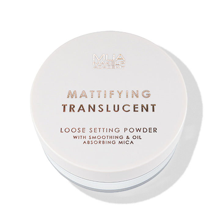 a white container with gold text on it
