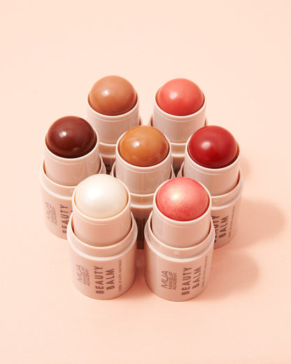 a group of lip balms