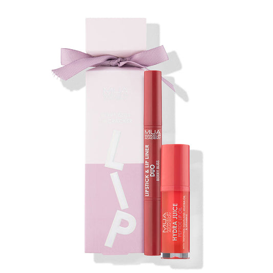 a box with a tube of lip gloss and a tube of lip gloss
