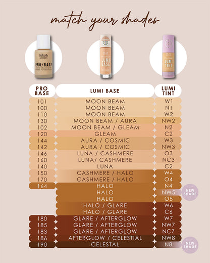 a poster of different shades of makeup