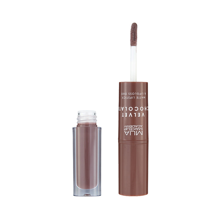 a brown lip gloss with a brush in it