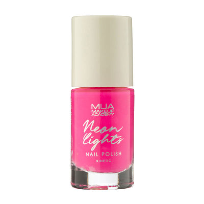 MUA Neon Lights Longwear Neon Nail Polish Kinetic Neon Pink