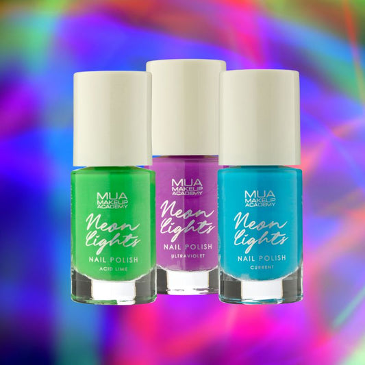 a group of bottles of nail polish
