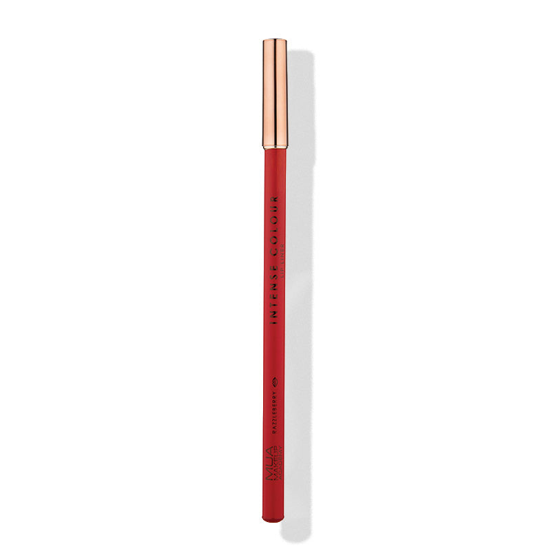 a red lip pencil with a gold cap