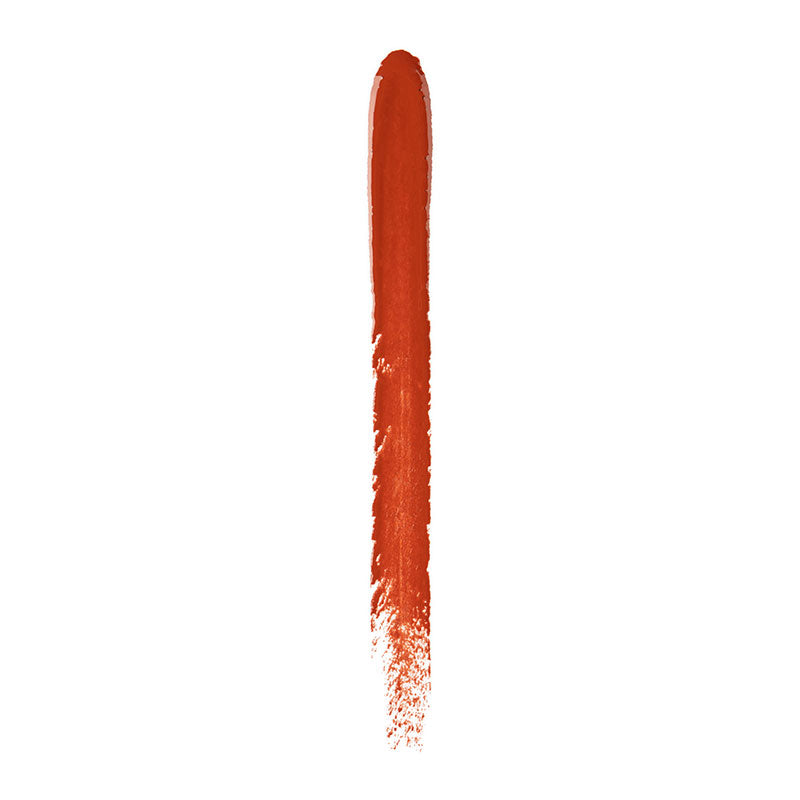 a red paint stroke on a white background