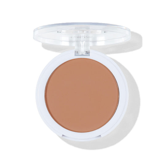 a close up of a face powder