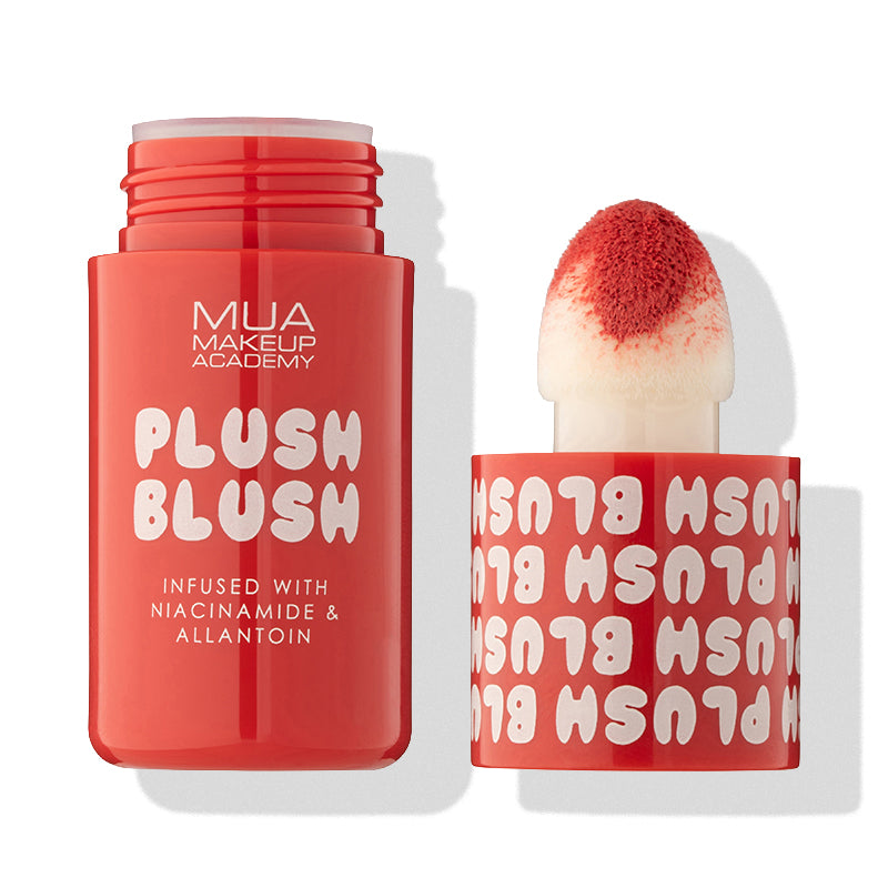 a red container with a white lid