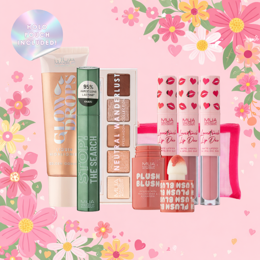 a group of makeup products