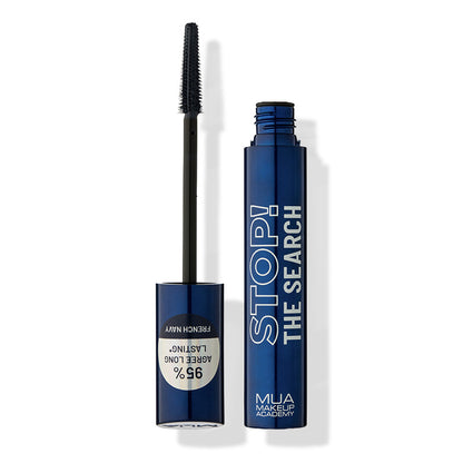 a blue tube with a black tube and a black brush