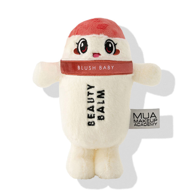 a white and red plush doll