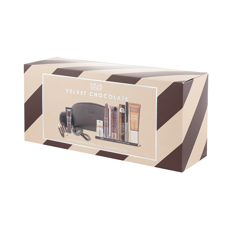 a box with a picture of makeup products