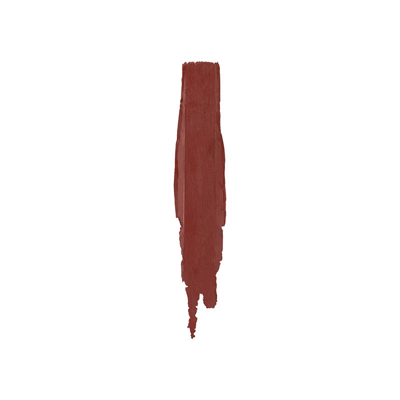 a red paint stroke on a white background