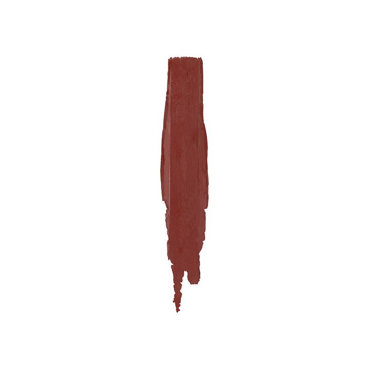 a red paint stroke on a white background